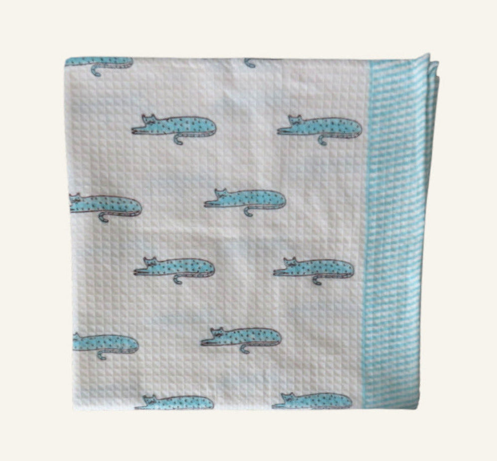 Cat Printed Bath Towel