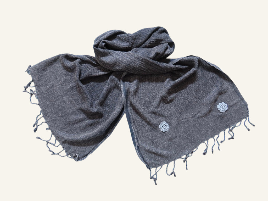 Stoned Flower Bamboo Scarf