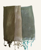 Tricolor Vegan Silk Shawl