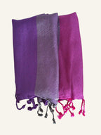 Tricolor Vegan Silk Shawl