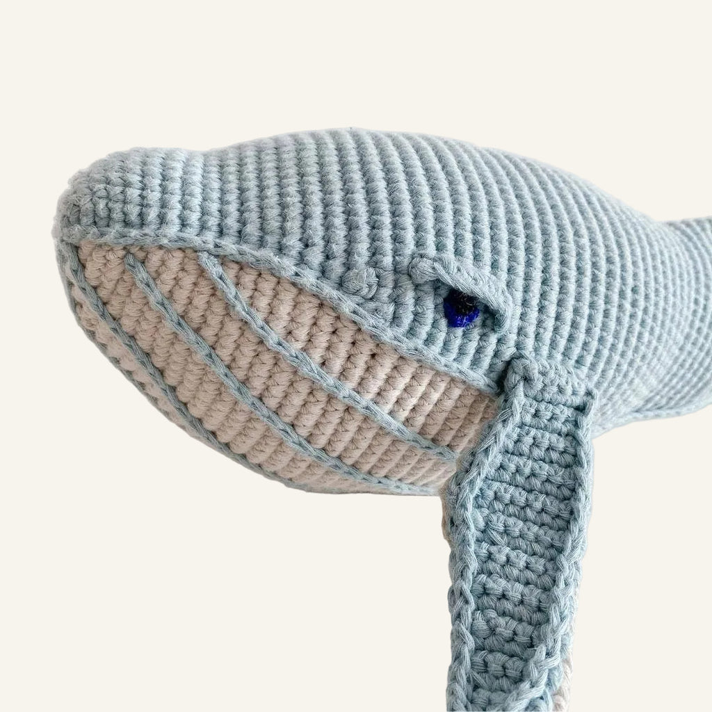 Crocheted Stuffed Whale